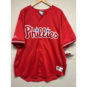 Philadelphia Phillies Majestic Baseball Jersey Mens Red XXL Diamond Collection